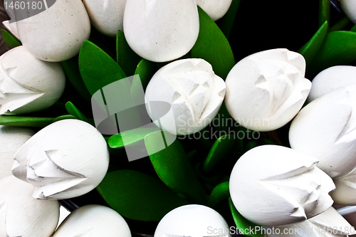 Image of Tulips made of wood