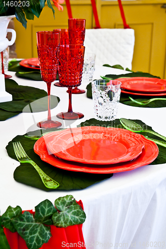 Image of Dinner table setup - Italian Style