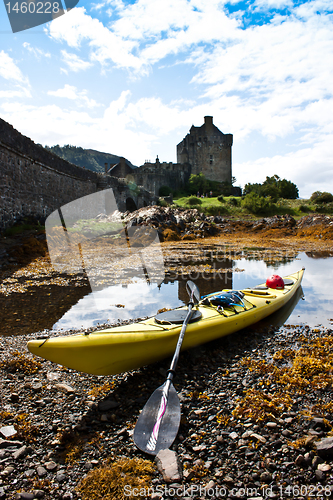 Image of Kayak and castle