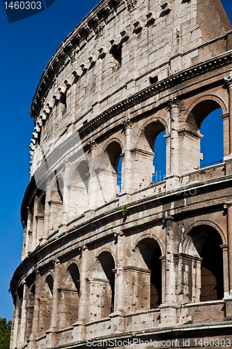 Image of Colosseum with blue sky