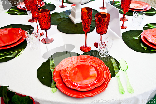 Image of Dinner table setup - Italian Style