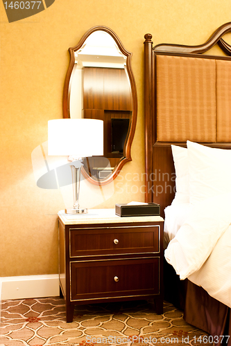 Image of Luxury hotel bedroom