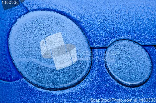 Image of Ice on blue