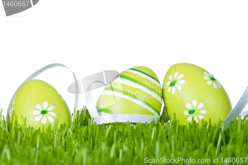 Image of easter eggs in grass