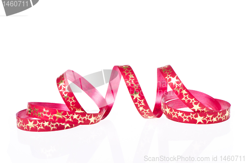 Image of red ribbon on white background
