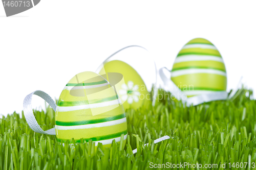 Image of easter eggs in grass