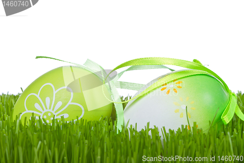 Image of easter eggs in grass