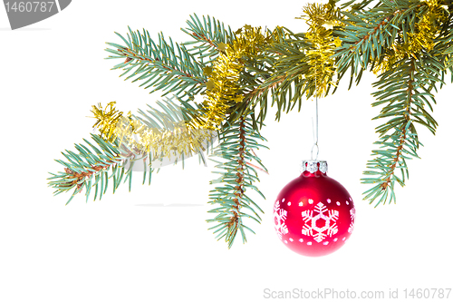 Image of decorated christmas branch
