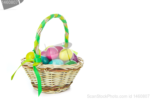 Image of easter eggs in basket