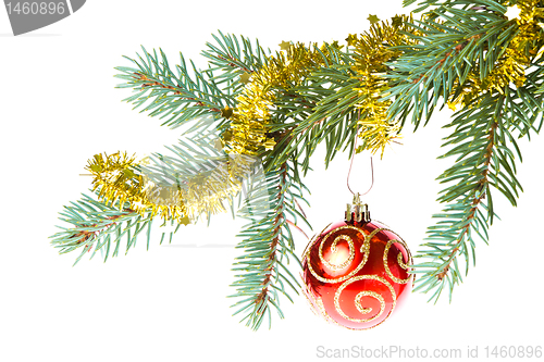 Image of decorated christmas branch