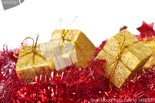 Image of presents with red garland