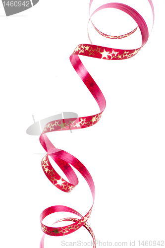 Image of red ribbon on white background