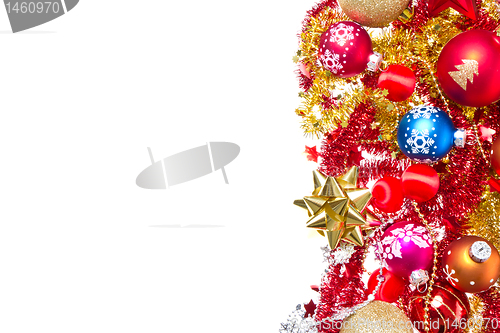 Image of christmas balls and tinsel