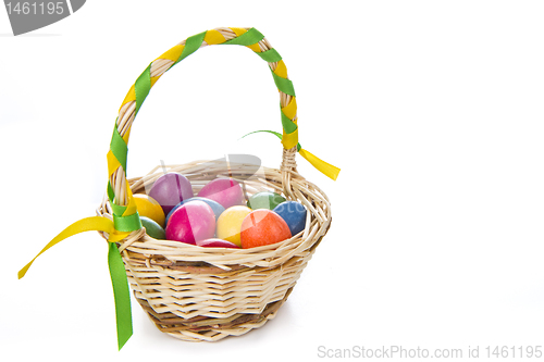Image of easter eggs in basket