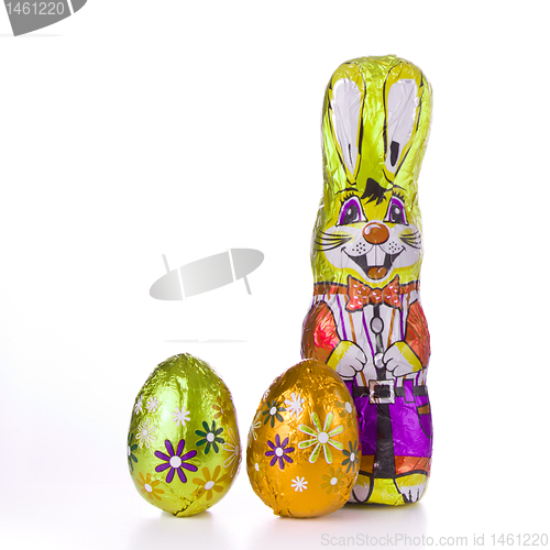 Image of easter bunny with eggs