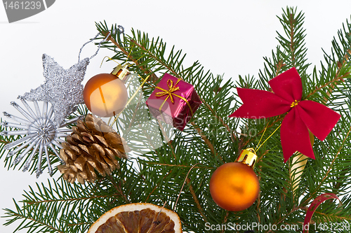 Image of Christmas tree decorated