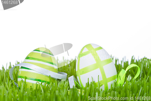 Image of easter eggs in grass