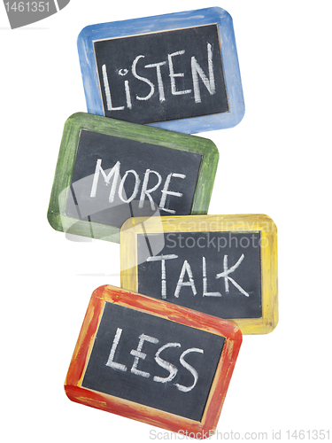 Image of listen more, talk less