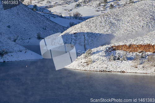 Image of mountain lake in winter