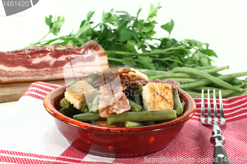 Image of green beans with bacon