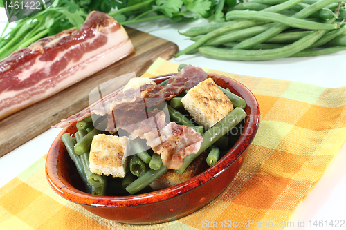 Image of green beans with bacon