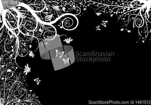 Image of Grunge Floral Background