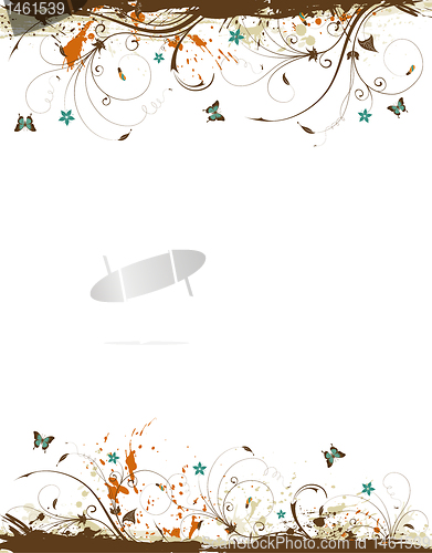 Image of Grunge flower background