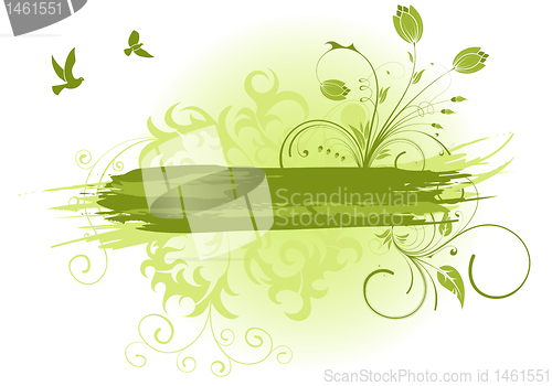 Image of Grunge flower background