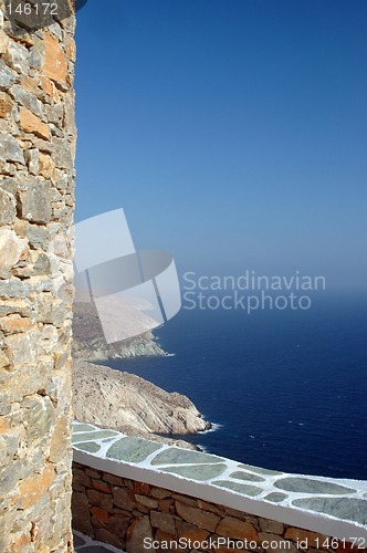 Image of stone wall by sea