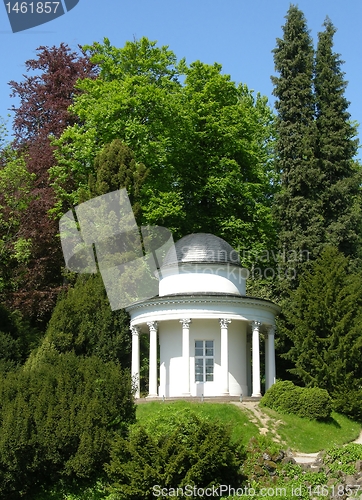 Image of Ancient pavilion in a magnificent park scenery