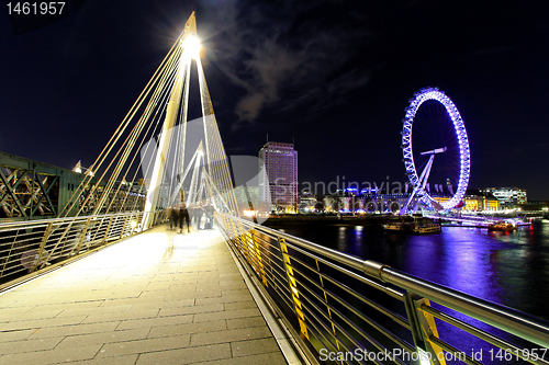 Image of Embankment bridge night