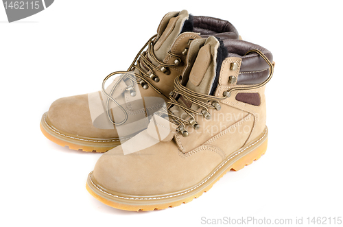 Image of male yellow boots