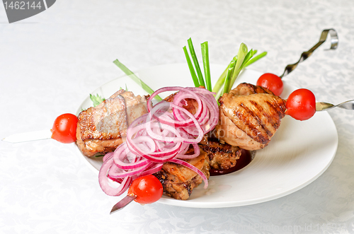 Image of Grilled kebab meat