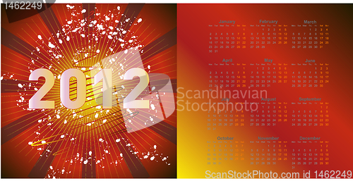 Image of calendar to a new 2012 year