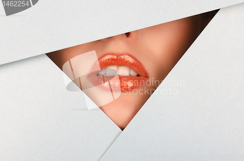 Image of Beautiful female lips