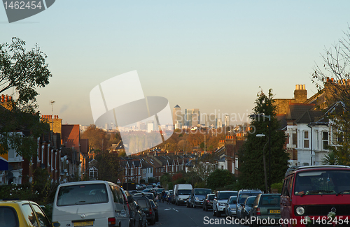 Image of Canary Wharf at Sunset