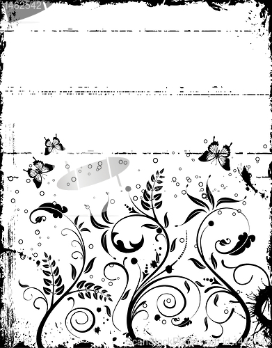 Image of Grunge Floral Frame