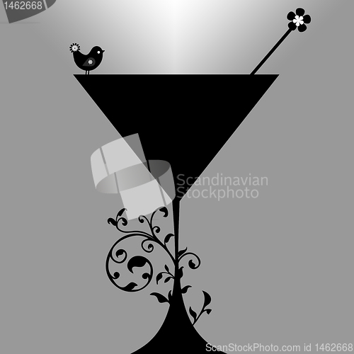 Image of Cocktail drink Silhouette 