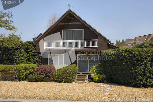 Image of wooden chalet house