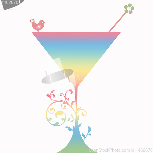 Image of Cocktail drink Silhouette 