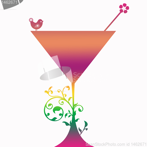 Image of Cocktail drink Silhouette 