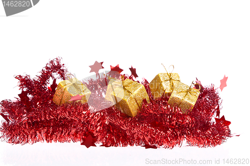 Image of presents with red garland