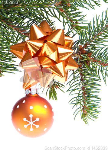 Image of decorated christmas branch
