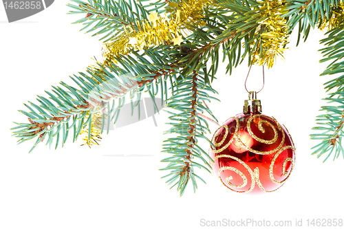 Image of decorated christmas branch