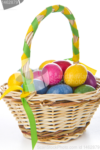 Image of easter eggs in basket