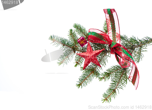 Image of decorated christmas branch