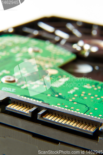 Image of hard drive close up