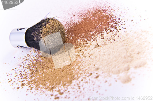 Image of makeup brush and powder