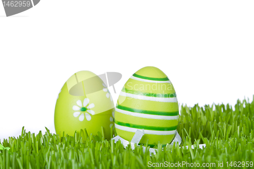 Image of easter eggs in grass