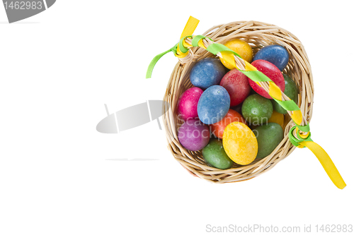 Image of easter eggs in basket